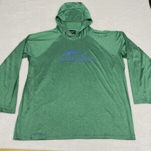 Grundens Hoodie Mens 3XL Green Lightweight Performance Fishing Hiking Outdoor